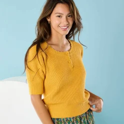 Pull Spécial Petites col rond boutonné