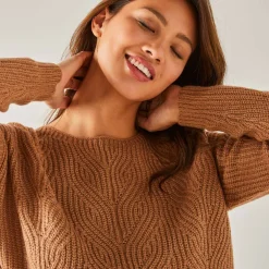 Pull spécial petites, maille perlée