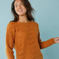 Pull spécial petites, maille perlée