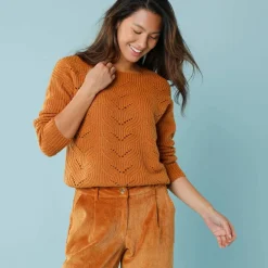 Pull spécial petites, maille perlée