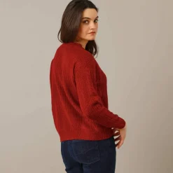Pull torsadé, maille anglaise