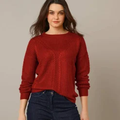Pull torsadé, maille anglaise