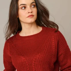 Pull torsadé, maille anglaise