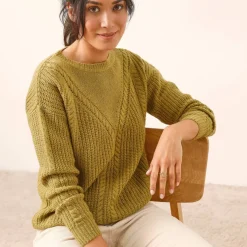 Pull torsadé, maille anglaise