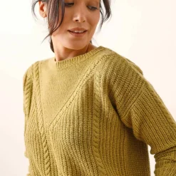 Pull torsadé, maille anglaise