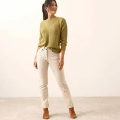 Pull torsadé, maille anglaise