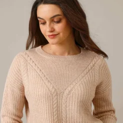 Pull torsadé, maille anglaise