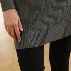 Pull tunique boutons fantaisie, rayé