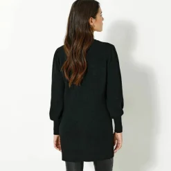 Pull tunique boutons fantaisie toucher doux