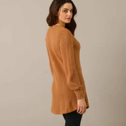 Pull-tunique maille fantaisie