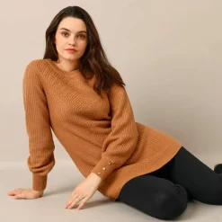 Pull-tunique maille fantaisie