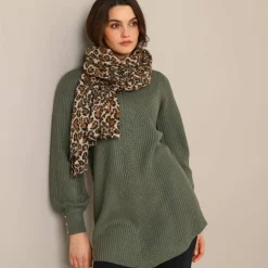 Pull-tunique maille fantaisie