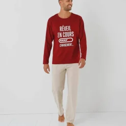 Pyjama col rond à message