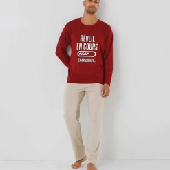 Pyjama col rond à message