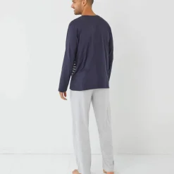 Pyjama col V à message