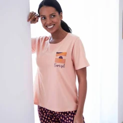Pyjama court imprimé animalier