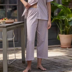 Pyjama court imprimé carreaux