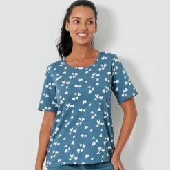 Pyjama court imprimé cœurs