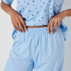 Pyjama court imprimé fleuri