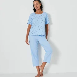 Pyjama court imprimé fleuri