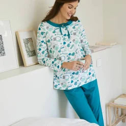 Pyjama femme imprimé "coeurs"