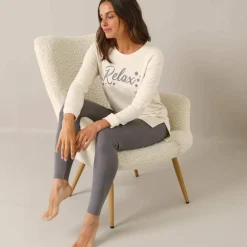 Pyjama legging en molleton, imprimé 