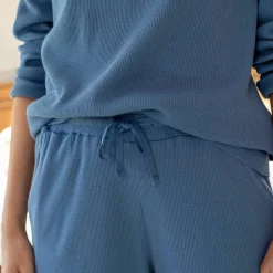 Pyjama manches longues maille gaufrée