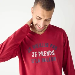 Pyjama manches longues message