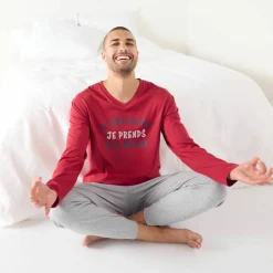 Pyjama manches longues message