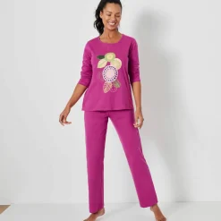 Pyjama manches longues motif "rosaces"