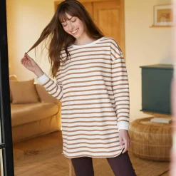 Pyjama molleton rayé avec legging