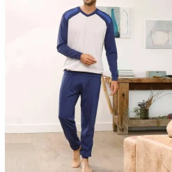 Pyjama pantalong tricolore - lot de 2