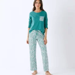 Pyjama pantalon imprimé bicolore Montego