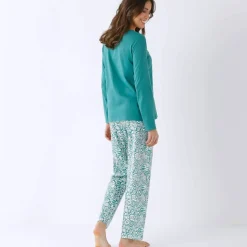 Pyjama pantalon imprimé bicolore Montego