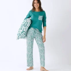 Pyjama pantalon imprimé bicolore Montego