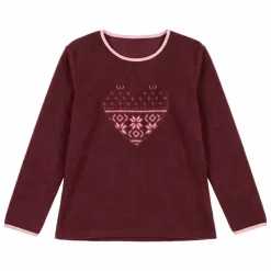 Pyjama pantalon imprimé coeur, maille polaire
