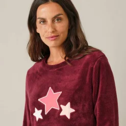 Pyjama pantalon polaire "étoiles", toucher peluche
