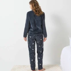 Pyjama polaire "faon" manches longues + masque assorti