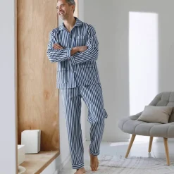 Pyjama rayures flanelle coton