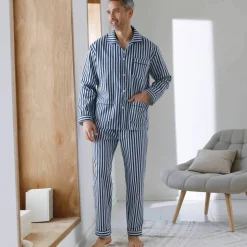 Pyjama rayures flanelle coton