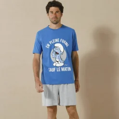 Pyjama short col rond Schtroumpfs®