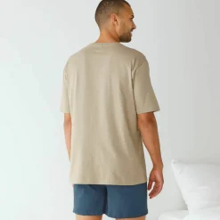 Pyjama short col V coton adouci