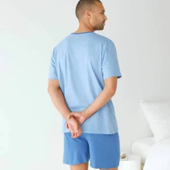Pyjama short coton rayé