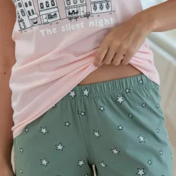 Pyjama short fantaisie ville étoilée