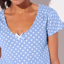 Pyjama short imprimé pois
