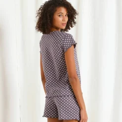 Pyjama short imprimé pois