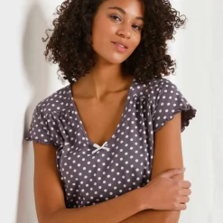 Pyjama short imprimé pois