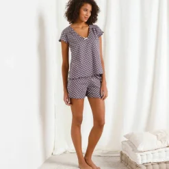 Pyjama short imprimé pois