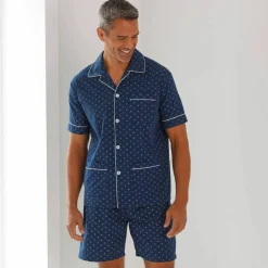 Pyjama short popeline imprimé