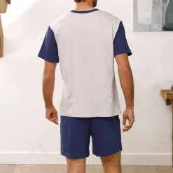 Pyjama short tricolore - lot de 2